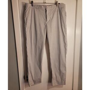 Tommy Hilfiger Harper Houndstooth Slim Crop Pants 10 Preppy Old Money Workwear